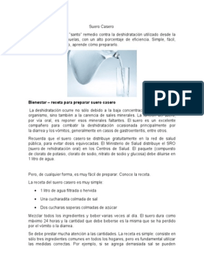 Suero Casero | PDF | Deshidración | Diarrea