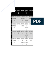 Horarios Quinto B