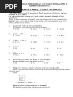 P4 Mathematics End-of-Year Exam 2023 | PDF