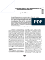 A Sociologia Pública e a Relevância da Disciplina