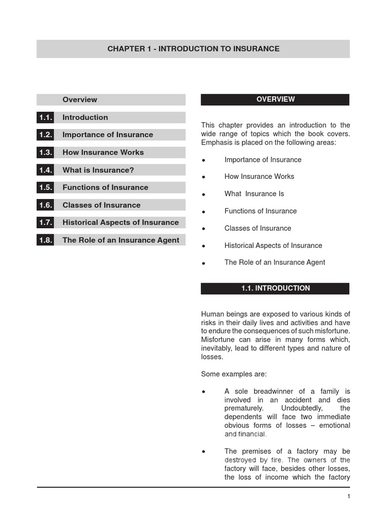 Introduction to Insurance Concepts | PDF | Insurance | Life Insurance