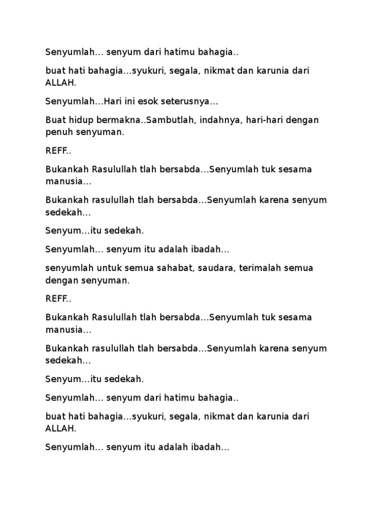 Lirik Senyum Itu Sedekah Pdf