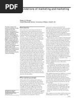Conceptual Foundations of Marketing and Marketing Theory