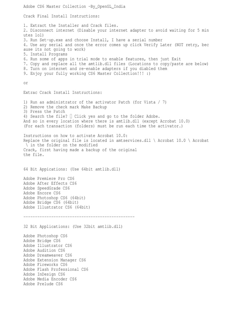 Crack Flash Cs6 Amtlib.dll