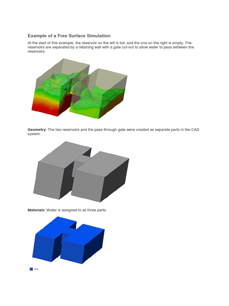Free Surface Simulation Guide | PDF