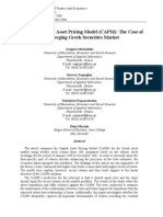 4 Testing The Capital Asset Pricing Model (CAPM) The Case of Greek Capital Markets