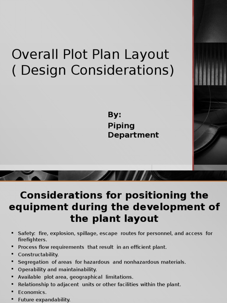 Plot Plan Layout Design Considerations | PDF | Furnace | Pump