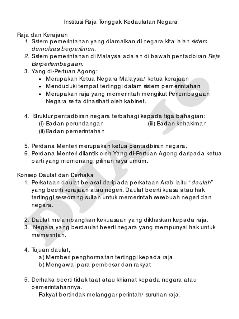 Nota Sejarah Tahun 5 Bab 1