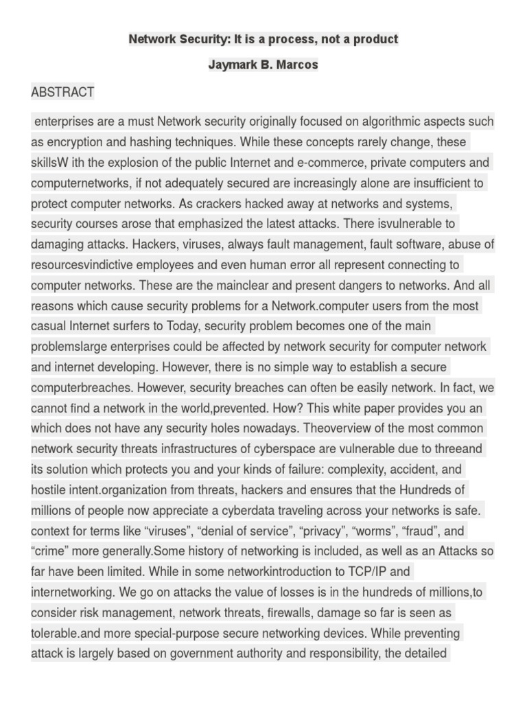 Understanding Network Security Threats | PDF