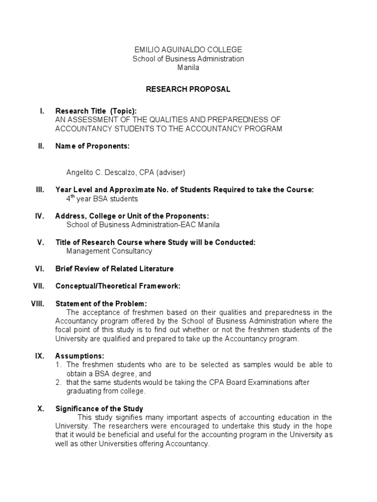 sample of business research proposal pdf