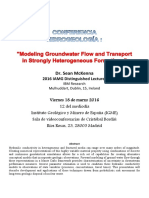 Conferencia "Modelling Groundwater Flow and Transport in Strongly Heterogeneous Formations"