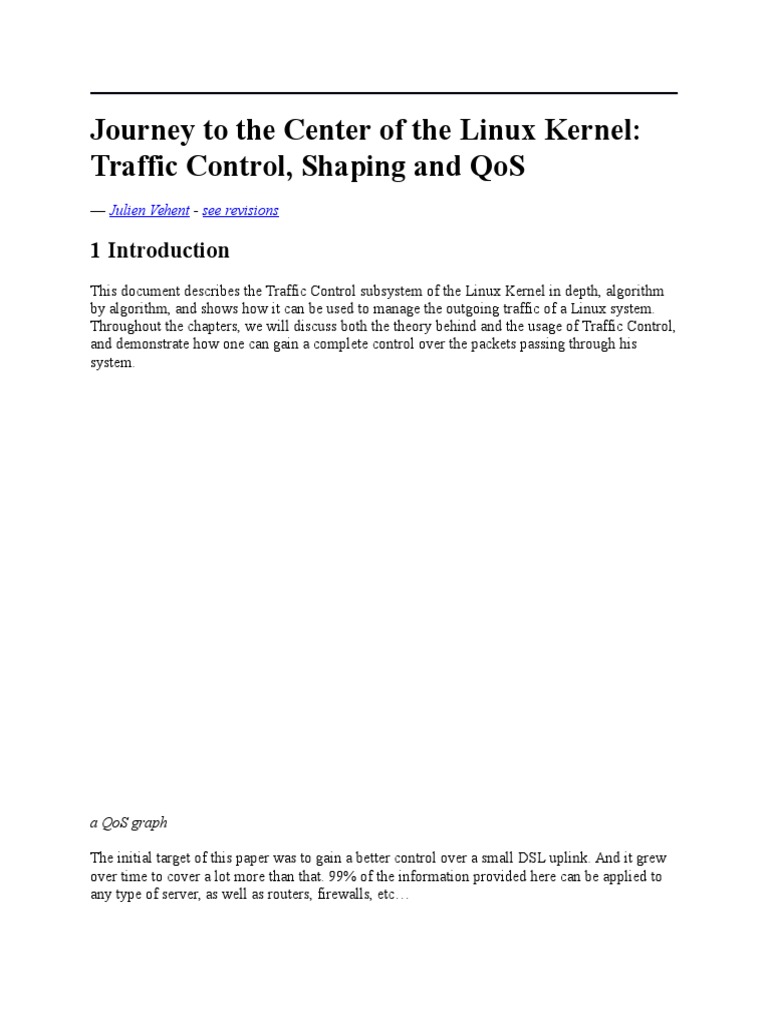 Linux Kernel Traffic Control Guide | PDF | Transmission Control ...