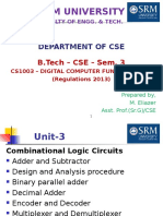 SRM UNIVERSITY Digital Computer Fundamentals Combinational Logic Circuits