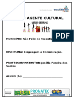 Curso Agente Cultural comunicação língua