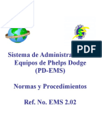 PD-EMS Equipment Management Procedures