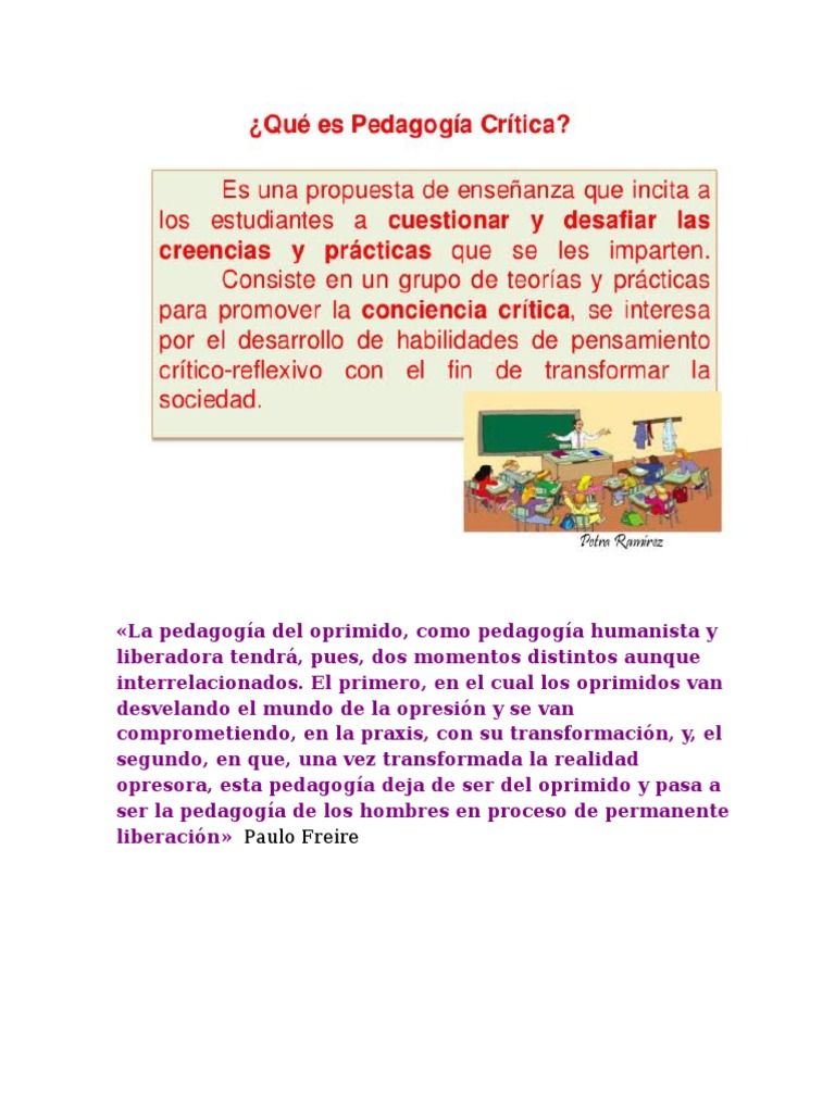 La Pedagogía Del Oprimido PDF