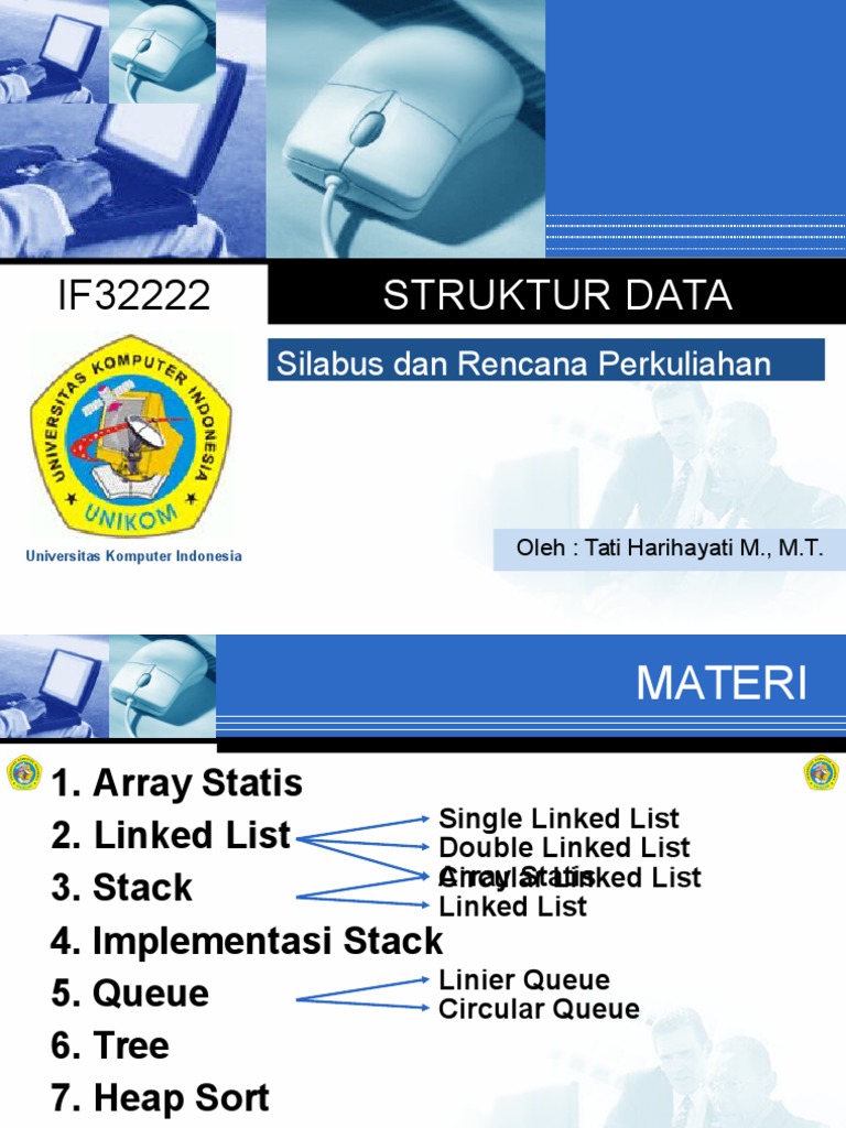 Silabus Mata Kuliah Struktur Data | PDF | Metode & Bahan Ajar | Komputer
