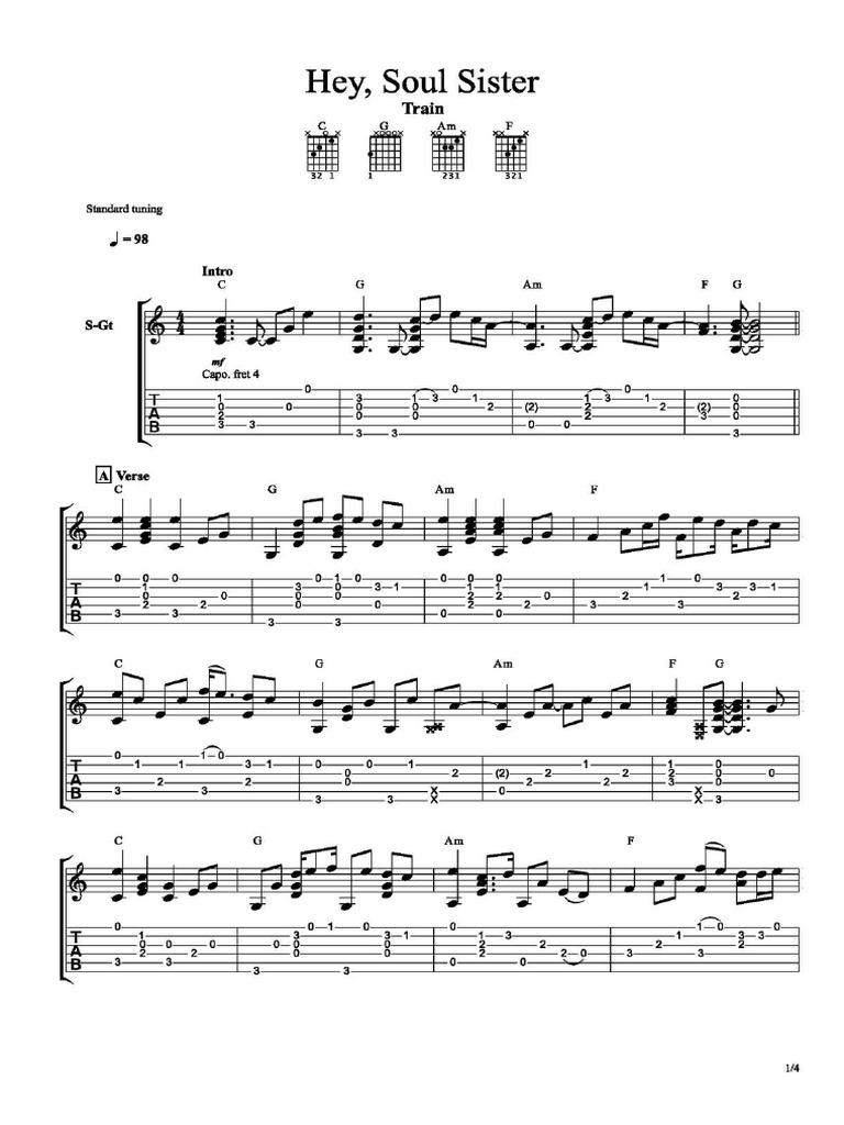 Hey Soul Sister | PDF, image size:768x1024