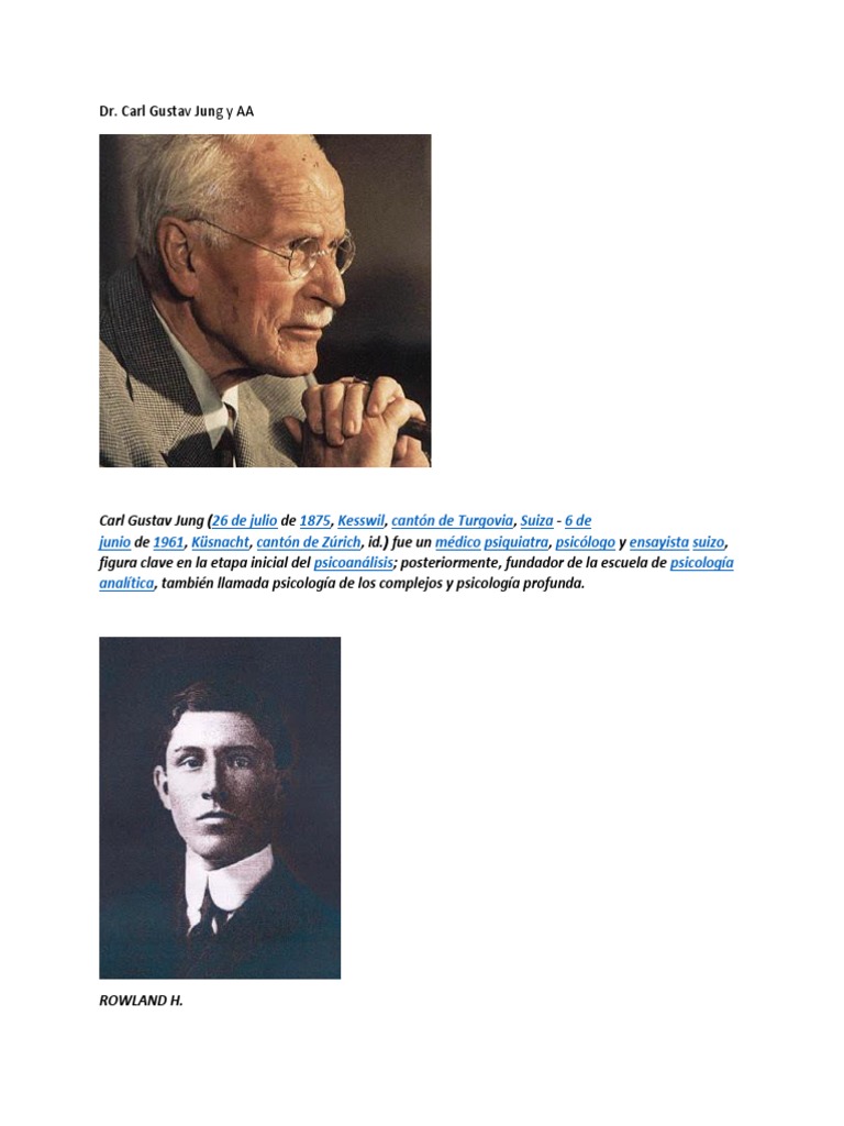 Carl Jung y Aa PDF PDF Carl Jung Psicologia analitica