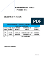 Cronograma de Bimestrales I Período. Propuesta PDF