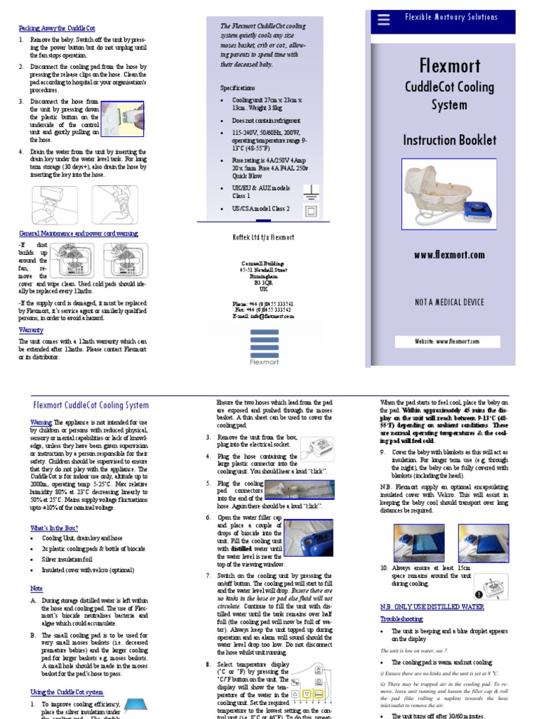 Flexmort Cuddle Cot User Guide Nov 2013 PDF Ac Power Plugs And
