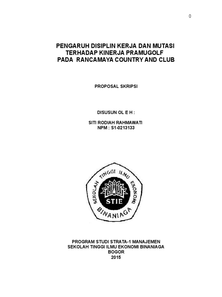 Pengaruh Disiplin Kerja Dan Mutasi Terhadap Kinerja Karyawan