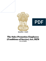 The Sales Promotion Employees (Conditions of Service) Act, 1976