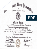 Skokin Michael Bachelor's Degree Diploma