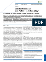 Photoemission Study of Methanol Decomposition On Pt/Ni (111) Surface Alloy