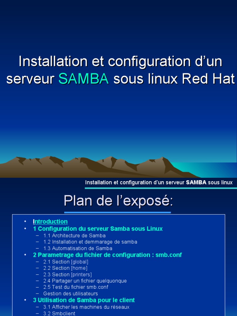 Configuration d'un serveur Samba Linux | PDF | Linux | Serveur ...
