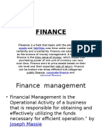 Finance: Finance Is A Field That Deals With The Allocation of