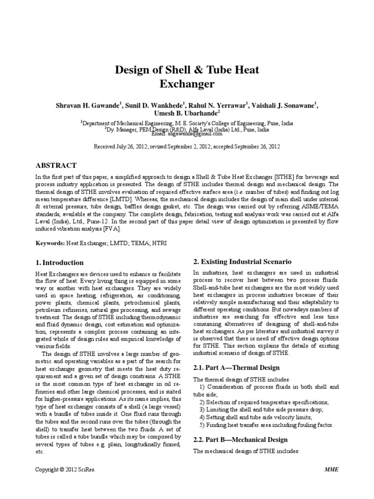 Heat exchangers hodge homework picture