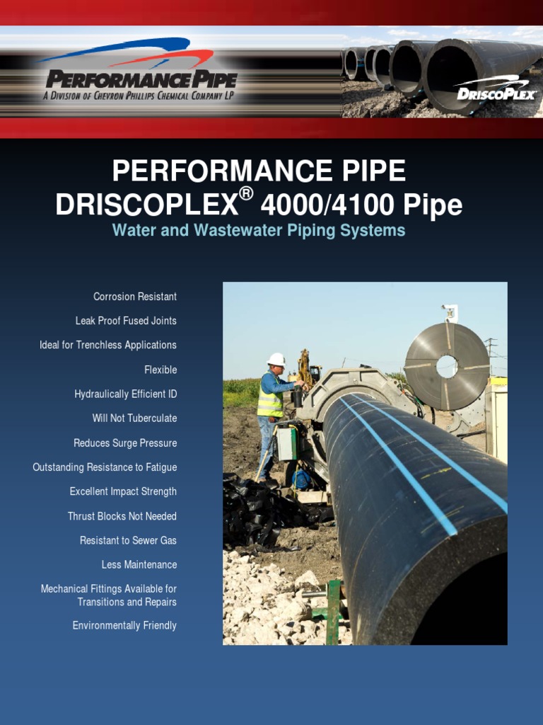 PP 501 Driscoplex 40004100 Water Pipe Brochure Polyethylene Pipe