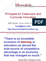 Principles For Classroom and Curricular Innovation: Jeff Froyd, Texas A&M University