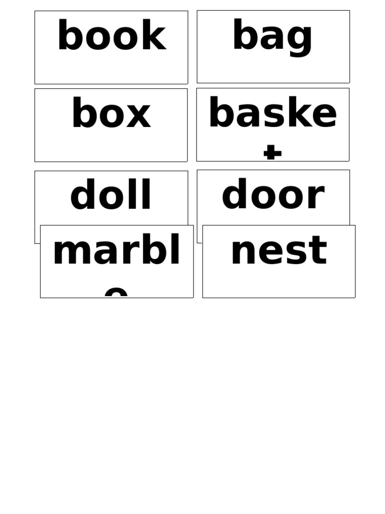 List of Common Objects and Activities | PDF