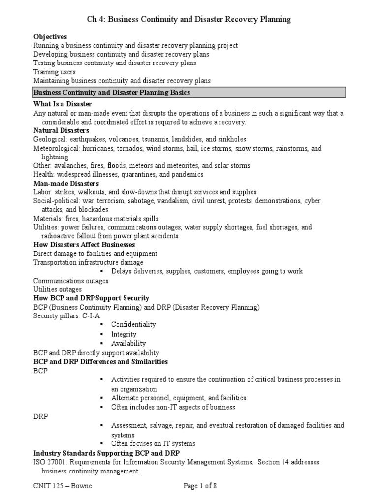 Business Continuity & Disaster Recovery Guide | PDF | Technology ...