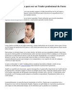 Tres Sencillos Pasos para Ser Un Trader Profesional de Forex