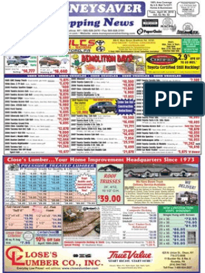 1271674471moneysaver Shopping News, PDF, Toyota