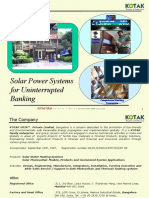 Solar Power System For Banking Applications 27 Aug 09