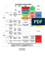 MMS Semester II Time Table For The Academic Year 2014