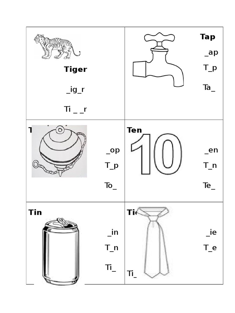 Word Completion Exercises for Kids | PDF