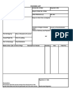 Export Packing List Formatexport