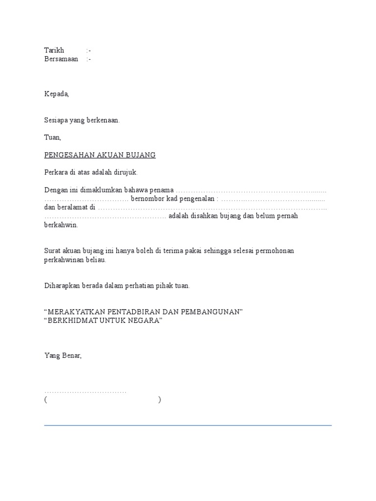 Nak Dapatkan Surat Tidak Bekerja Daripada Ketua Kampung Besut Pdf