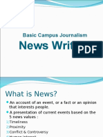 Basic Campus Journalism: News Writing