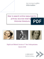 How To Search Online Resources For Primary Sources Relating To Victorian Literature