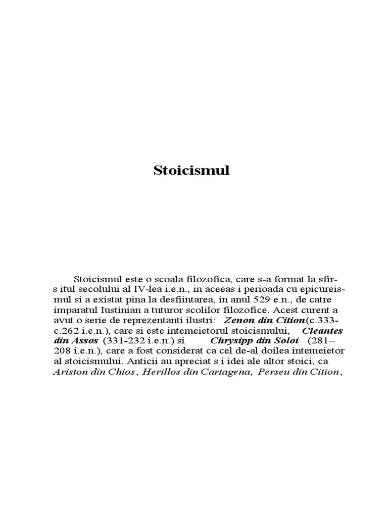 Stoicismul | PDF