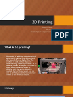 3D Printing: Rustom R. Garcia BSCS 4-1N Advance Topics in Computer Science