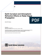 Earth Curvature and Atmospheric Refraction Effects on Radar Signal Propagation