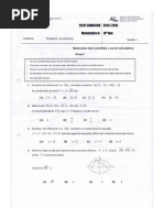 Matematica 10 Ano - Teste Avaliacao 2016 Geometria Analitica