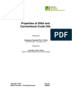 Properties of Dilbit and Conventional Crude Oils - Aitf - Final Report